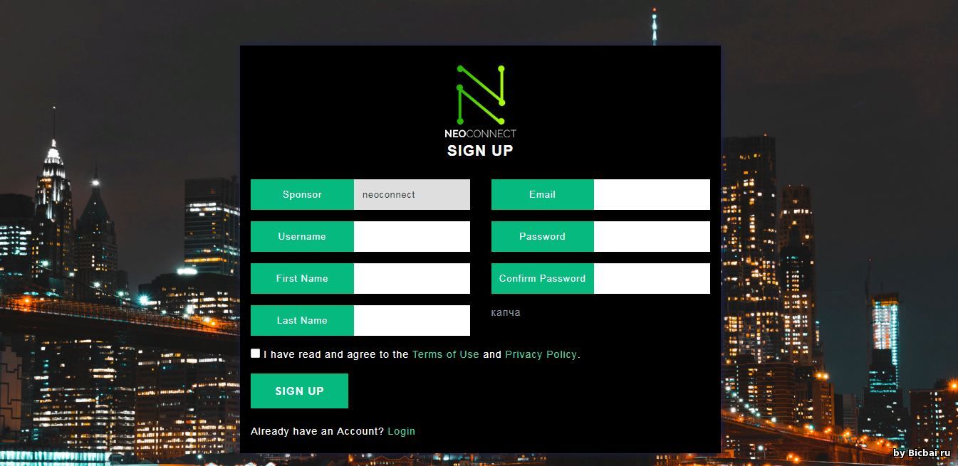 Рип HTML шаблона Neo connect от Бикбая