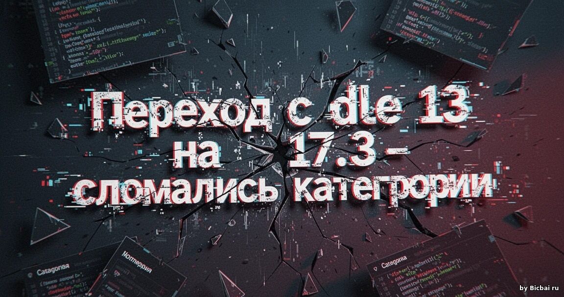 Переход с dle 13 на 17.3 - сломались категории из-за dle_post_extras_cats